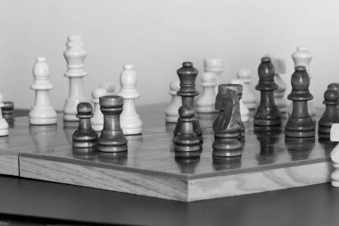 Satranç satranç tahtasında fotoğrafı