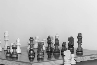 Satranç satranç tahtasında fotoğrafı