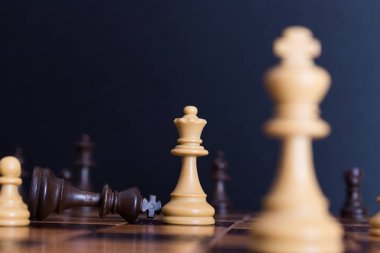 Satranç satranç tahtasında fotoğrafı