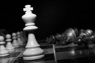 Satranç satranç tahtasında fotoğrafı
