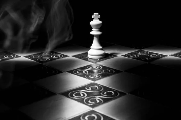 Chess photographed on a chess board — Stock Photo, Image