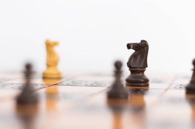 Satranç satranç tahtasında fotoğrafı