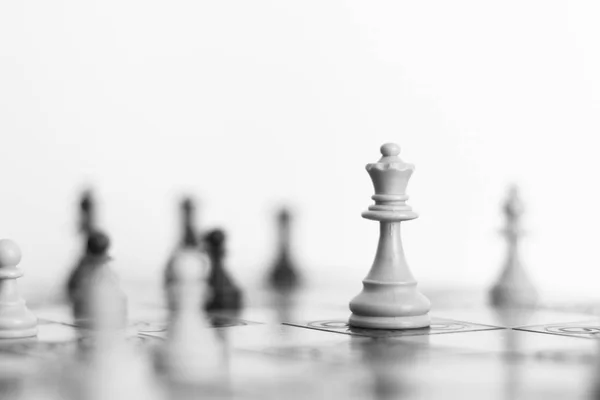 Chess photographed on a chess board — Stock Photo, Image