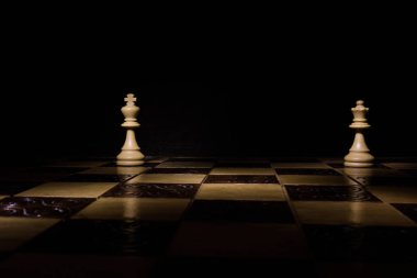 Satranç satranç tahtasında fotoğrafı