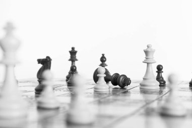 Satranç satranç tahtasında fotoğrafı