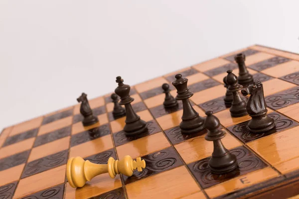 Chess photographed on a chess board — Stock Photo, Image