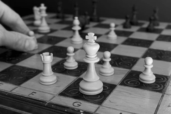 チェス チェス盤で撮影 — ストック写真