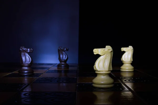 Chess photographed on a chess board — Stock Photo, Image