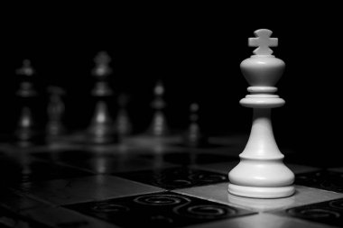 Satranç satranç tahtasında fotoğrafı