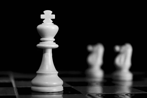 Chess photographed on a chess board — Stock Photo, Image