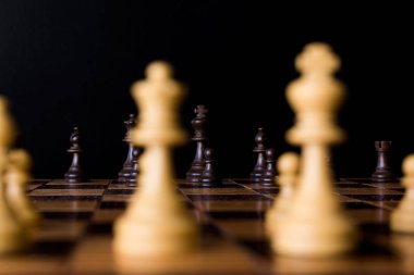 Satranç satranç tahtasında fotoğrafı