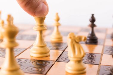 Satranç satranç tahtasında fotoğrafı