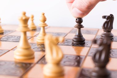 Satranç satranç tahtasında fotoğrafı