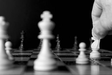 Satranç satranç tahtasında fotoğrafı