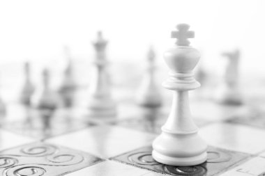 Satranç satranç tahtasında fotoğrafı