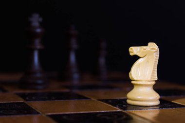 Satranç satranç tahtasında fotoğrafı