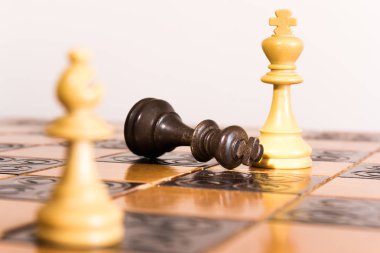 Satranç satranç tahtasında fotoğrafı