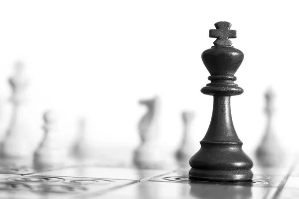 Chess photographed on a chess board — Stock Photo, Image