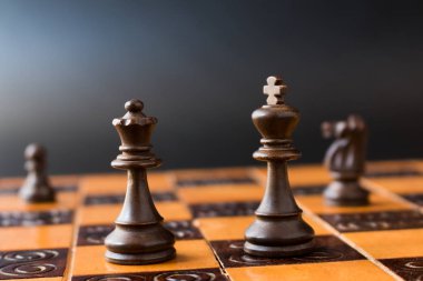 Satranç satranç tahtasında fotoğrafı