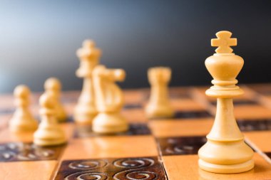 Satranç satranç tahtasında fotoğrafı