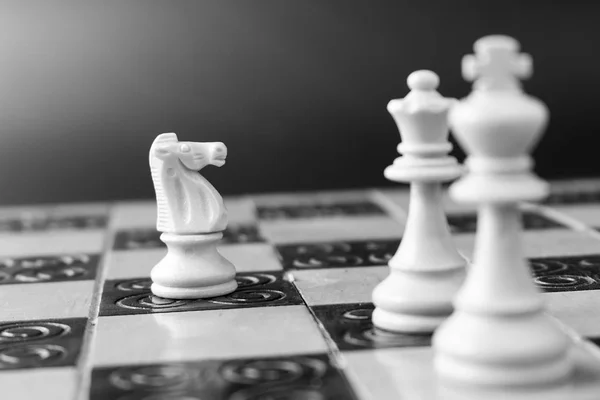 Chess photographed on a chess board — Stock Photo, Image