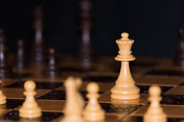 Satranç satranç tahtasında fotoğrafı