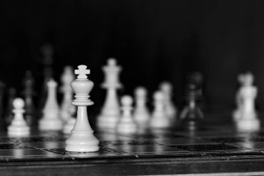 Satranç satranç tahtasında fotoğrafı