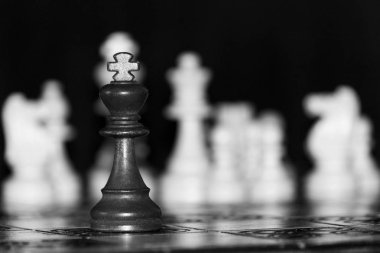 Satranç satranç tahtasında fotoğrafı