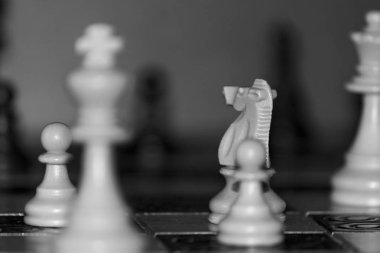 Satranç satranç tahtasında fotoğrafı