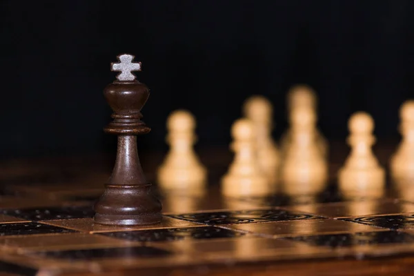 Chess photographed on a chess board — Stock Photo, Image