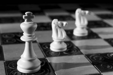 Satranç satranç tahtasında fotoğrafı