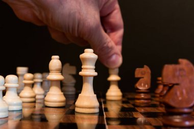 Satranç satranç tahtasında fotoğrafı