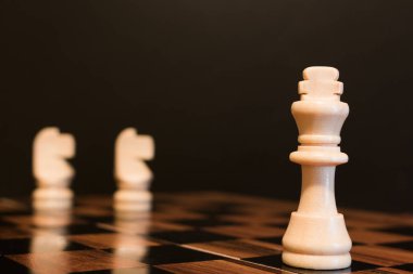Satranç satranç tahtasında fotoğrafı