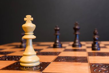 Satranç satranç tahtasında fotoğrafı