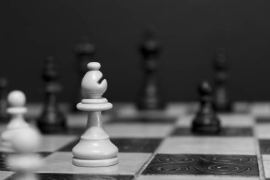 Satranç satranç tahtasında fotoğrafı