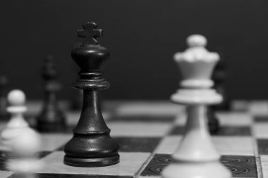 Satranç satranç tahtasında fotoğrafı