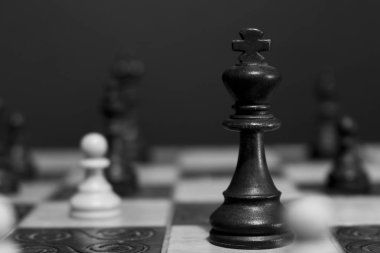 Satranç satranç tahtasında fotoğrafı