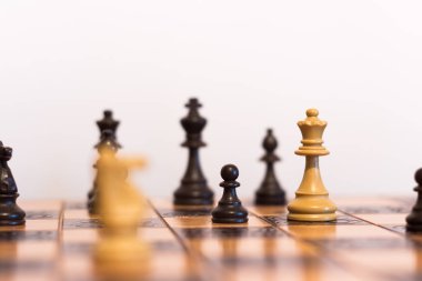Satranç satranç tahtasında fotoğrafı
