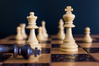Satranç satranç tahtasında fotoğrafı