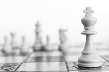 Satranç satranç tahtasında fotoğrafı