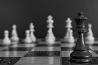 Satranç satranç tahtasında fotoğrafı