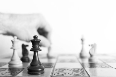 Satranç satranç tahtasında fotoğrafı