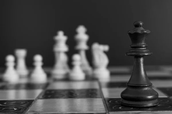 Chess photographed on a chess board — Stock Photo, Image