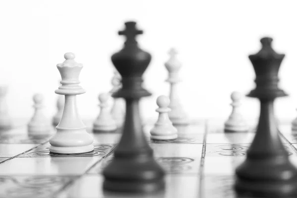 Chess photographed on a chess board — Stock Photo, Image