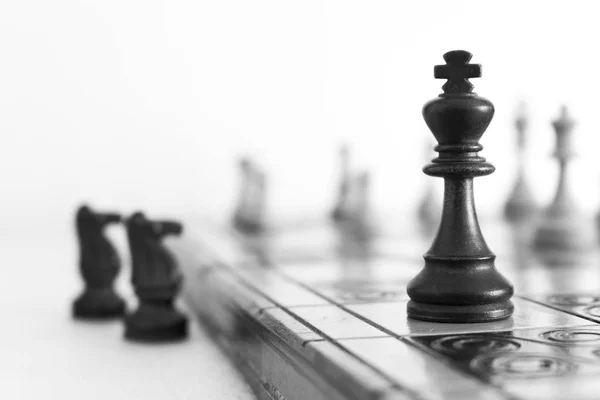 Chess photographed on a chess board — Stock Photo, Image