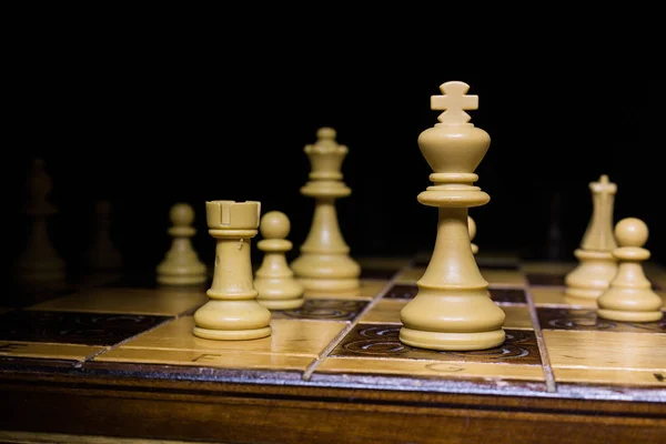 Chess photographed on a chess board — Stock Photo, Image