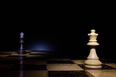 Satranç satranç tahtasında fotoğrafı