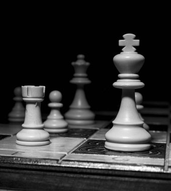 Satranç satranç tahtasında fotoğrafı