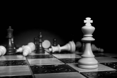 Satranç satranç tahtasında fotoğrafı