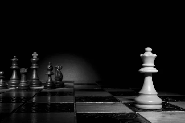 Σκάκι Φωτογραφήθηκε Μια Σκακιέρα — Φωτογραφία Αρχείου